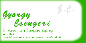 gyorgy csengeri business card